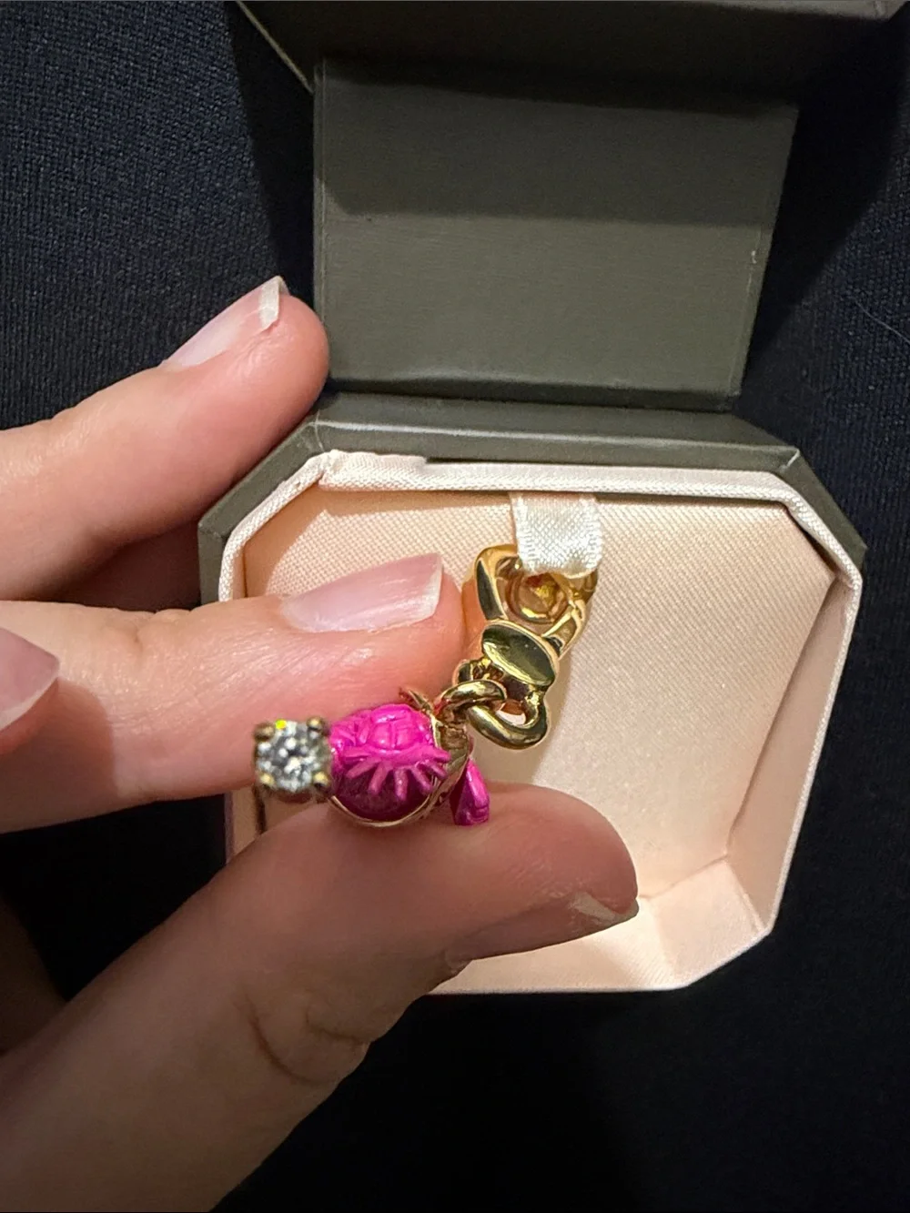 Juicy Couture Statue of Liberty Pink Charm with Box